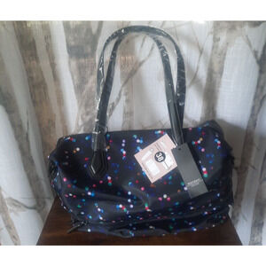 Mondani New York NWT Black Colorful Polka Dot Lined Yoga Tote Bag - GREAT GIFT